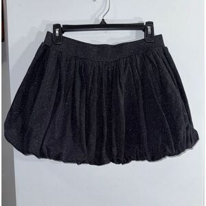 Free People beach Conch Key black with white flecks mini bubble skirt size small